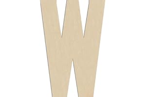 HILAZA 17 Inch Large Wooden Letter W, 1/4 in Thick Big Wood Letter for Wall Decor Crafts