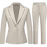 TRONSTORE Women's Business Suits for Work Professional 2 Piece Slim Fit Outfits for Women