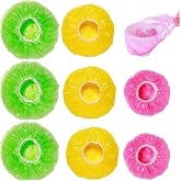 Mwellewm 60Pcs Elastic Bowl Covers Saran Wrap Plastic Reusable Food Covers | 3 Sizes,BPA Free,Colorful,Alternative to Foil &amp; Plastic Wrap,Stretch Bags for Bread Proofing Outdoor Picnic Sourdough Starter