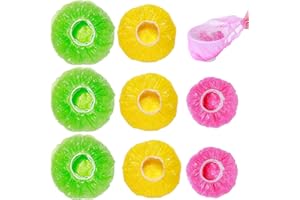 mwellewm Elastic Food Storage Covers Reusable Stretch Plastic Wrap Bowl Covers Fresh Keeping Bags Elastic Alternative to Foil