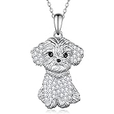Cehuzeli Dog Gifts for Women 925 Sterling Silver Dog Necklace Dog Jewelry for Women Dog Birthday Gift