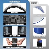 Northdeer Boys Football Shin Guards with Sleeves M Black view 5