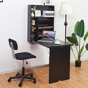 Amazon Com Tangkula Mesa Montada En La Pared Escritorio