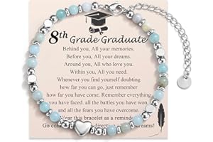 EYQV Graduation Gifts for Her Girls Women, Class of 2025 Graduation Bracelet High School/College/ 5th 6th 8th Grade/Kindergarten/Preschool/Master Degree Graduation Gifts Decorations Card Present