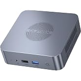 OUMAX N100 Mini PC, Intel Alder Lake N100, 16GB DDR4 500GB PCIe3.0 SSD, Dual LAN Mini Computer Support 4K Dual HDMI, WiFi5/BT5.0/USB3.2, Built-in 45W Power Supply Office Desktop PC