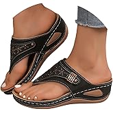 yaoeye Orthopedic Sandals for Women 2026 Dressy Arch Support Flip Flops for Women Comfortable Sandals Casual Summer Beach