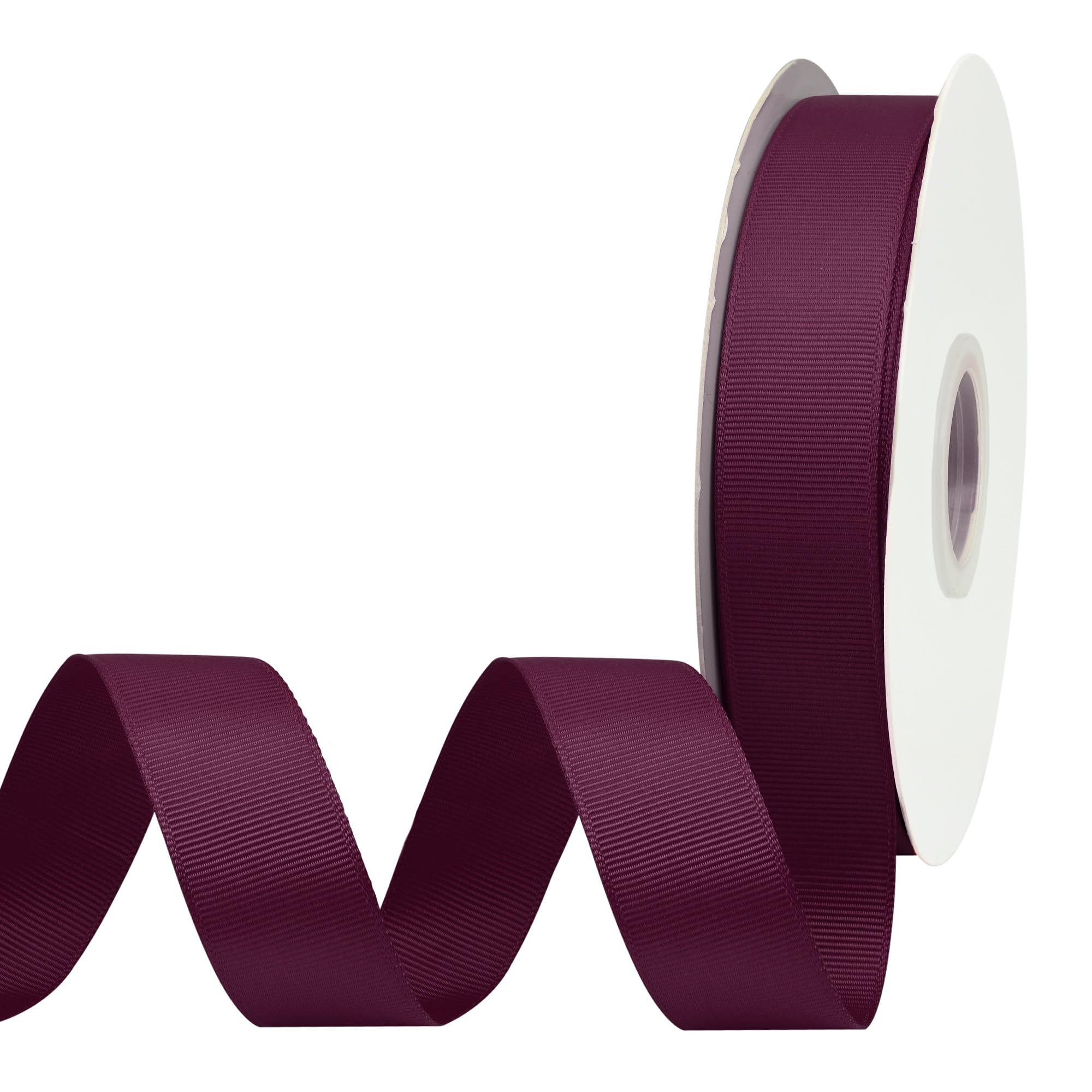 BVIEAKD 26mm x 45m Burgundy Grosgrain Ribbon Burgundy Ribbon for Gift Wrapping Very Suitable for Weddings Decoration Bouquet Arts Craft Sewing Hair Bow Invitation