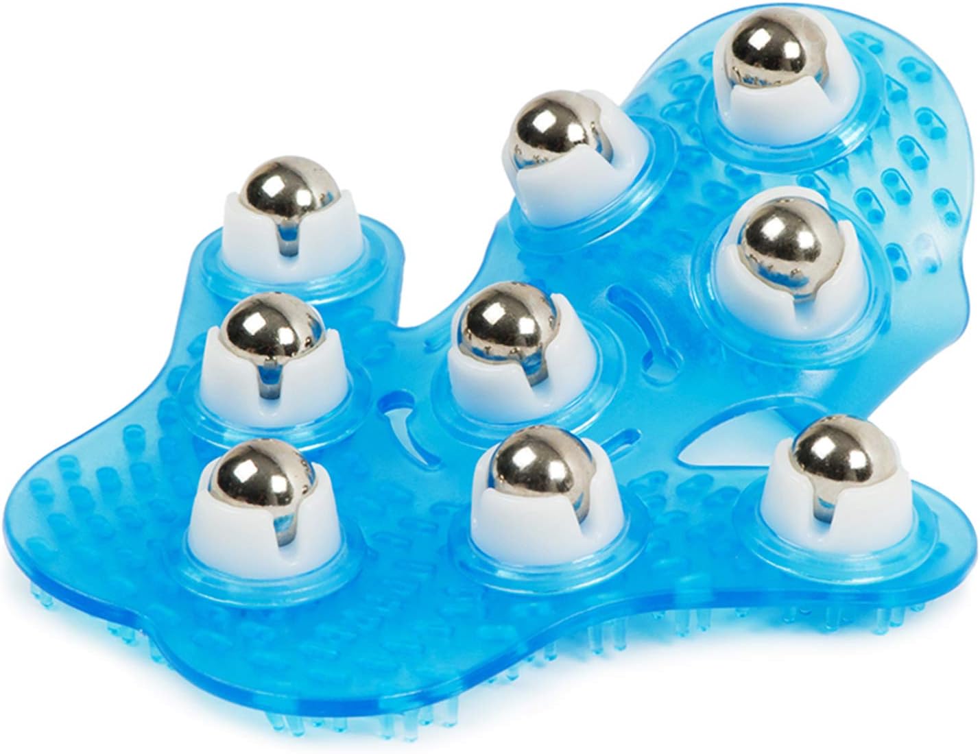 Glove Massager Palm Shaped Hand Massage Manual 9 360-degree-roller Mental Roller Ball Blue by Outton: Health & Personal Care
