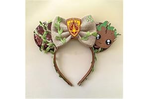 Atvscay Superhero Inspired Mouse Ears Headband Glitter Spider Hairband Accessories Decoration For Men Women