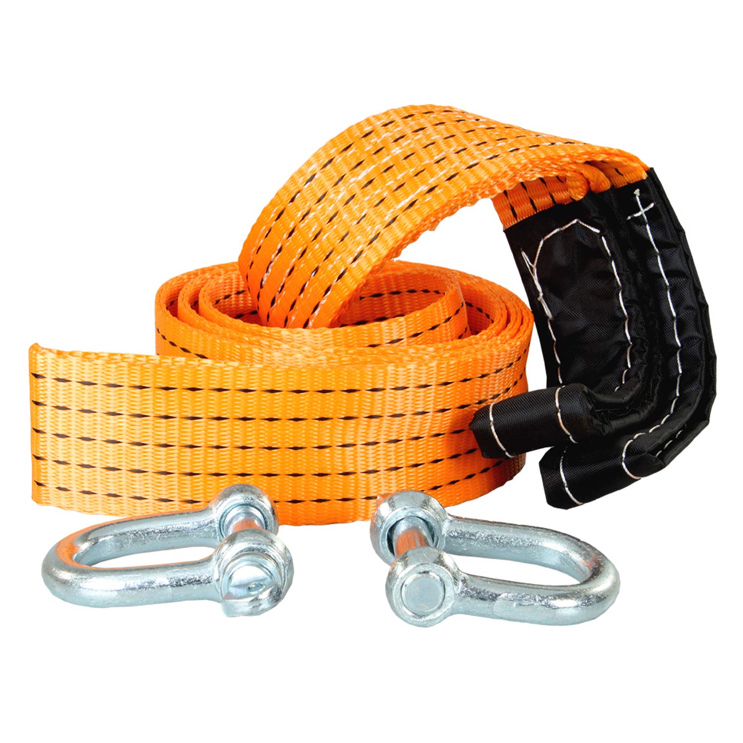 VRT® Heavy Duty Tow Strap with Hook and Safety Latch Provides