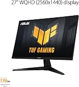 ASUS TUF Gaming VG27AQA1A 27 Inch WQHD 170Hz ELMB HDR FreeSync Premium view 2