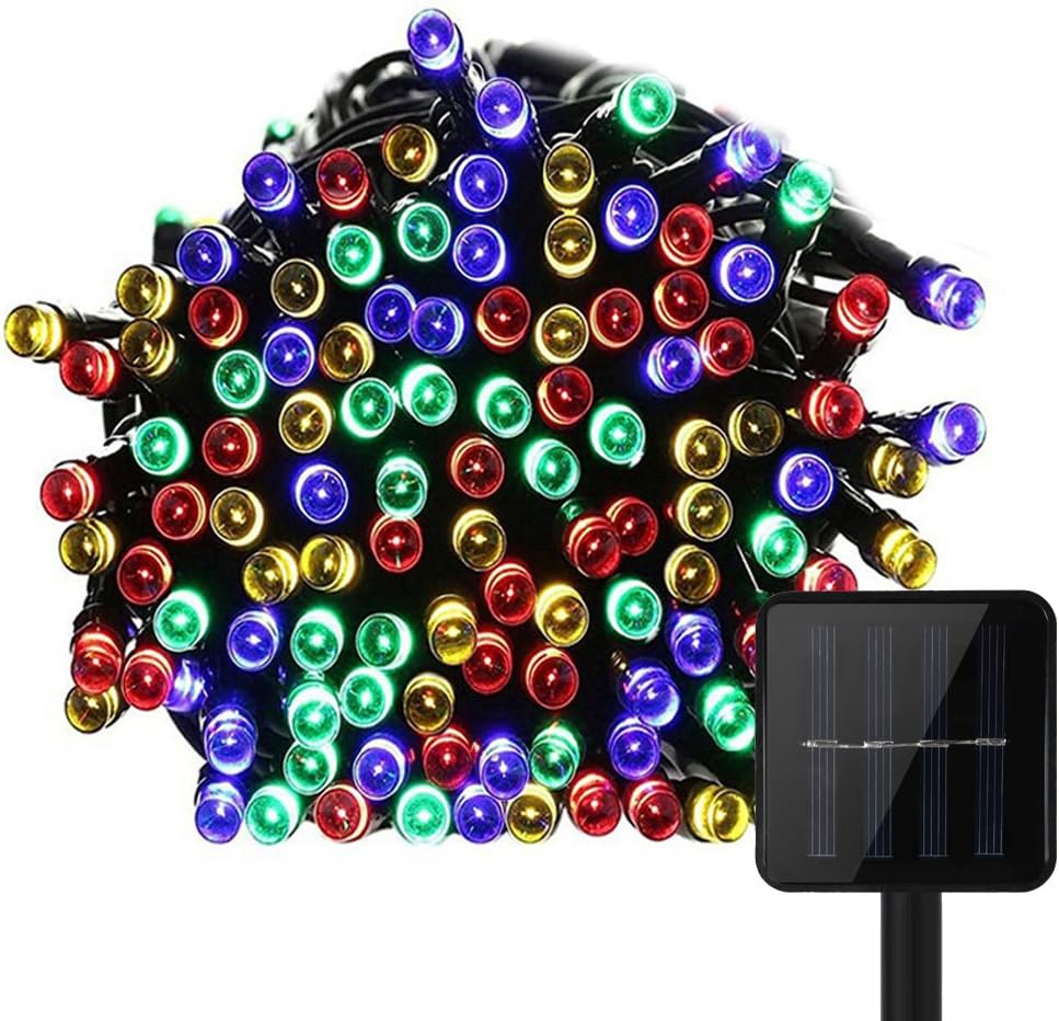 KEEDA 100 LEDs Waterproof Solar String Fairy Lights 17 Meters for Christmas Decoration, Xmas, Party,Wedding (Multi)