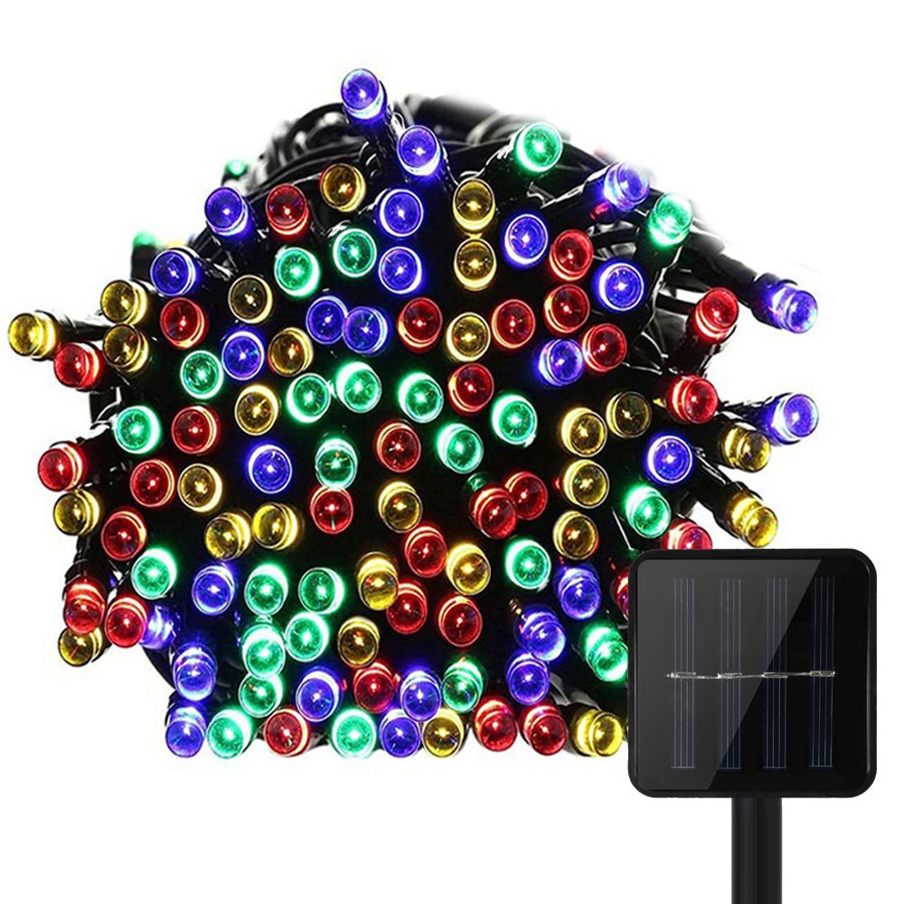 KEEDA 100 LEDs Waterproof Solar String Fairy Lights 17 Meters for Christmas Decoration, Xmas, Party,Wedding (Multi)
