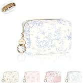 Playexen Quilted Mini Makeup Bag, Cute Small Cosmetic Bag for Purse, Plants | Floral Travel Makeup Pouch, Make Up Pouch for Women, Purse Organizer Pouches for Travel/ Gym/ Daily Use, Perfect Gifts
