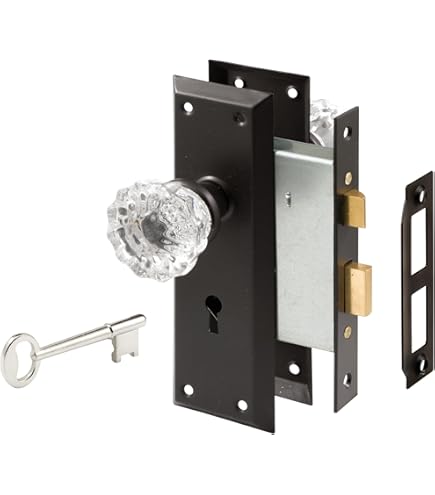 Toptotoo Mortise Lock Set Interior Door Old Door Lock Replacement Parts Antique Vintage Door Lock Hardware Skeleton Keys And Reversible Latch Mort On