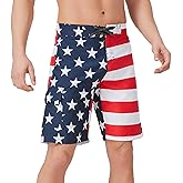 Mens Swim Trunks 22 Inch, Long Board Shorts Men's, Slim Fit, Stretch Material,No Liner, No Side Pockets