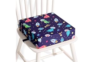 CZRRZL Toddler Booster Seat for Dining Table 45D Cartoon Stronger Support Booster Seat for Dining Table Washable 2 Safer Straps Non-Slip Bottom Portable Booster Chair for Toddlers Kid Baby Eating Travel Home