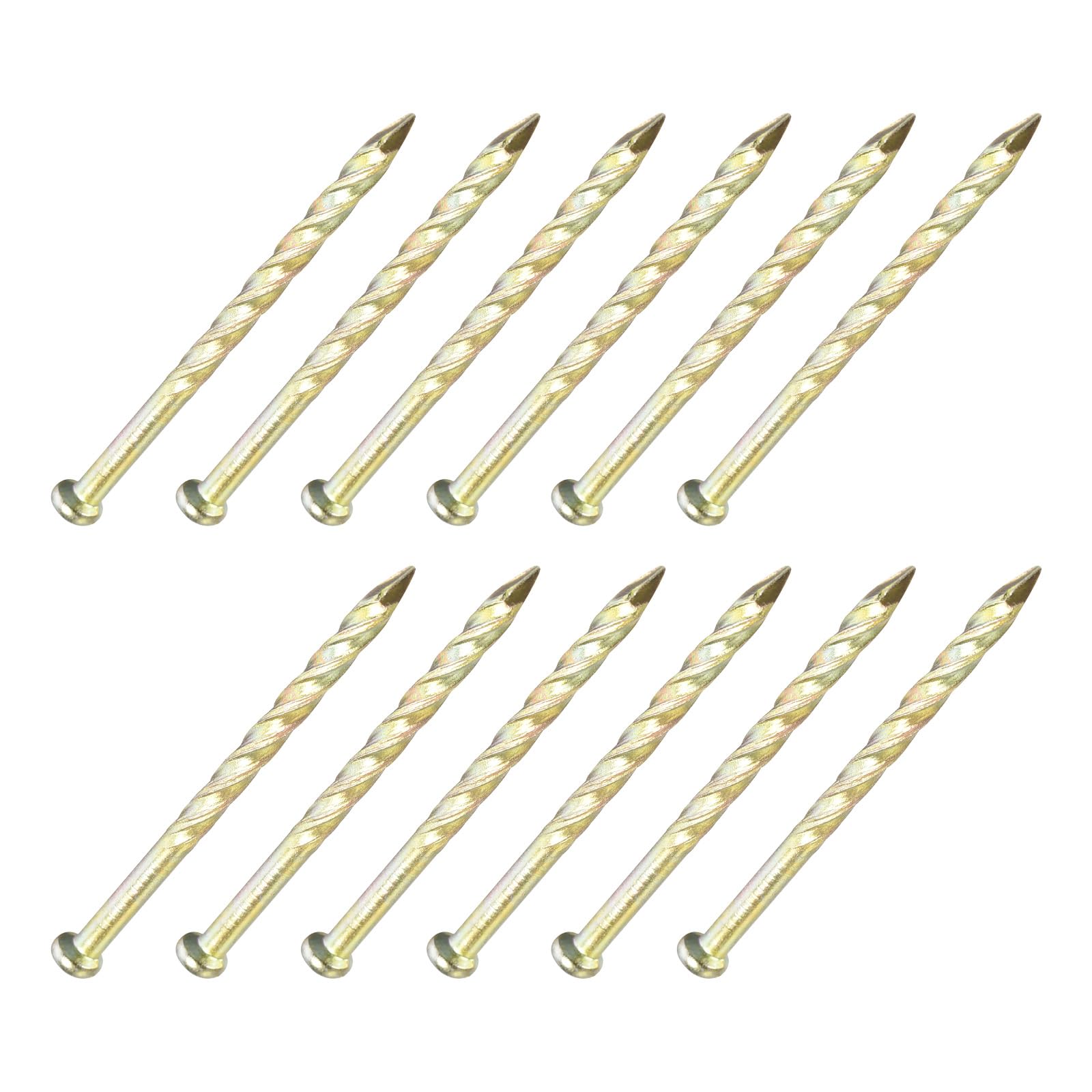 METALLIXITY Fence Deck Nails (40mmx2mm) 150Pcs, Carbon Steel Zinc Plated Spiral Shank Deck Nail - for House Repairing, Wall, Floor