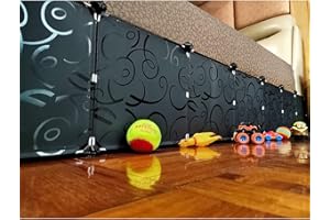 QIYIHOME Toy Blocker, Extra Tall Size Gap Bumper for Under Bed, Stop Pets Toys Going Under Bed or Sofa Couch, Easy to Install, 11.8" Height 83" Length,Black