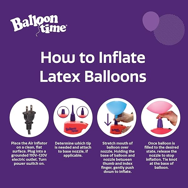 BALLOON TIME ELECTRIC AIR INFLATOR AND DEFLATOR – POWERFUL PORTABLE ELECTRIC AIR PUMP FOR BALLOONS, BALLOON ARCH, PARTY DECORATIONS, INFLATABLES, AND AIR MATTRESSES