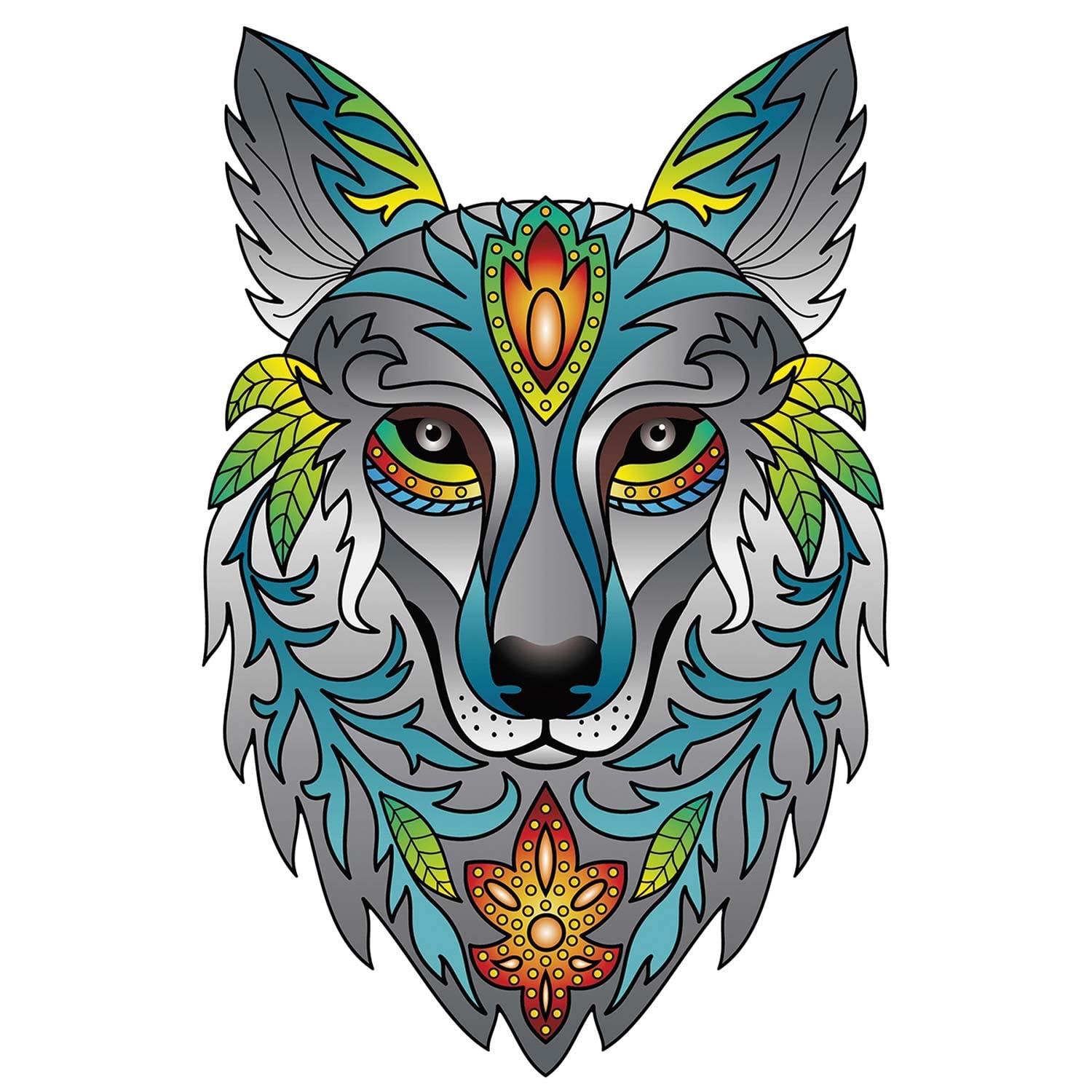 Eureka Rainbow Wooden Puzzle - WOLF