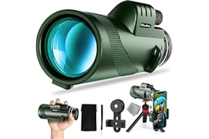 40X60 Monocular Telescope with Smartphone Holder&Tripod, High Power BAK4 Prism Compact Monoculars for Adults Kids HD Monocula