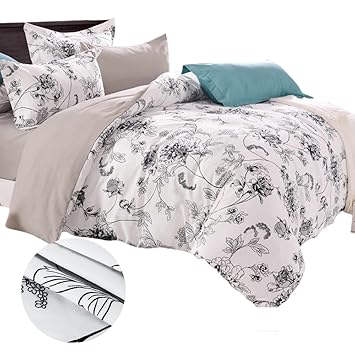 Amazon Hotbest 布団カバー ダブル 3点セットおしゃれ 花柄 掛け布団
