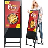 QIXZOCV MWE 32 Inch Indoor Digital Signage Display Monitor, LCD Digital Kiosk, Advertising Display Poster, Android Kiosk with Auto Media Player, HDMI/USB (Plug-in use)