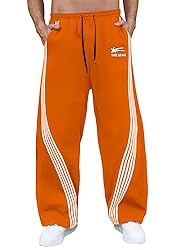 GORGLITTER Men's Baggy Wide Leg Sweatpants Y2K