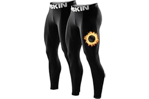 DRSKIN 3 or 2 Pack Men's Thermal Compression Pants Tights Fleece Lined Base Layers Underwear Sports Athletic Workout Winter
