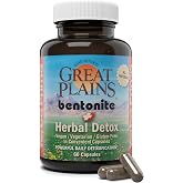 Yerba Prima Bentonite Clay Plus Herbal Detox - 60 Veggie Capsules - Natural Cleansing Supplement