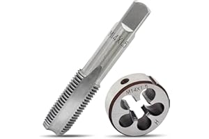 M14X1.5 Tap and Die Set, Metric Right Hand M14 x 1.5 Tap Die Set, 14 x 1.5mm High-Speed Steel Thread Milling Tap and Die Suit