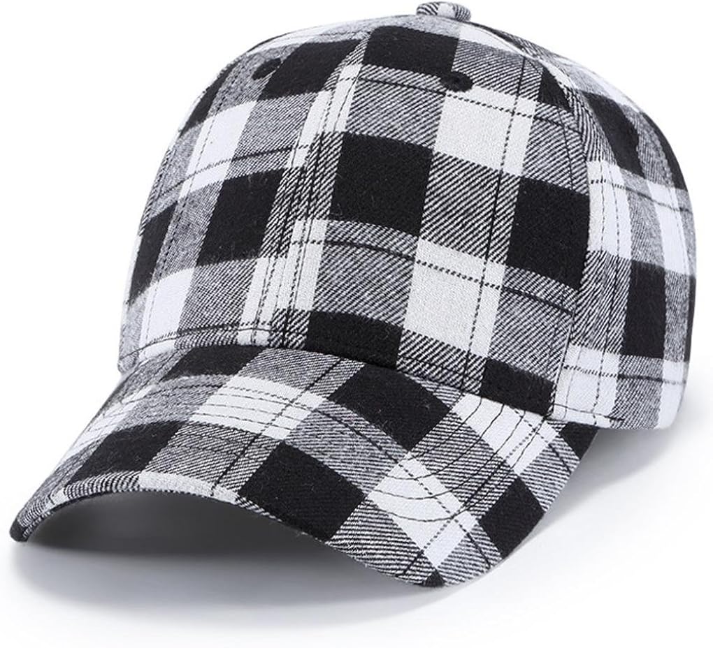 plaid baseball hat womens