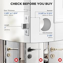 CAMCAMP Fingerprint Door Lock, Keyless Entry Door