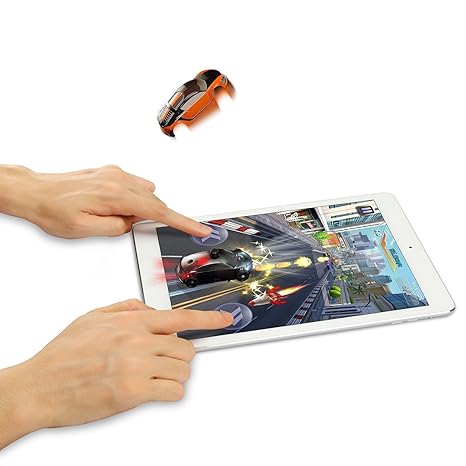 Amazon Pocket Racing タブレットで本物の車をレース 3dスマートゲームおもちゃレーシングカー Ipad Androidタブレット用 輝く振動 ジャンプ感覚 無料ゲームアプリ おもちゃ おもちゃ