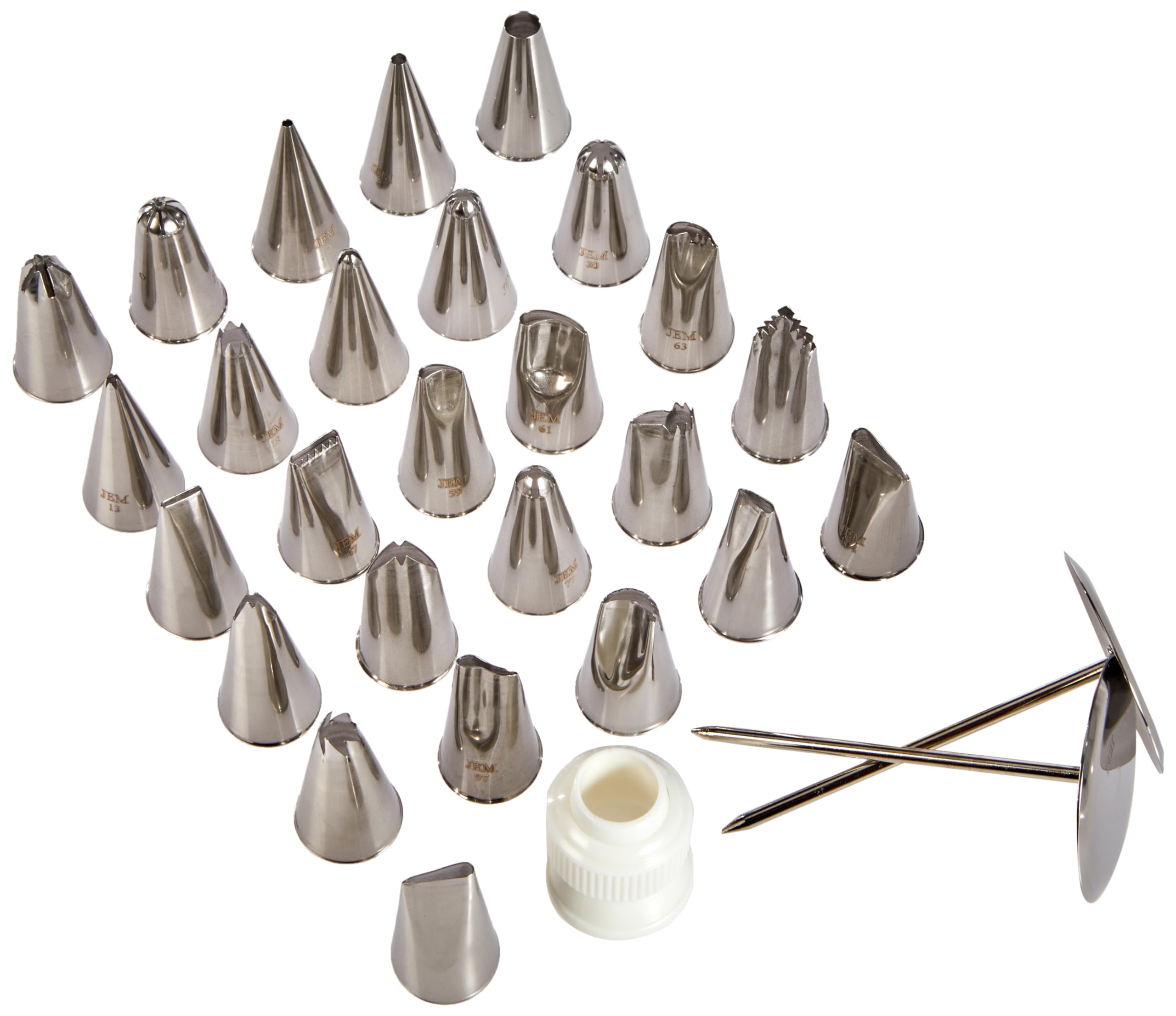 PME NZ782 JEM Small Deluxe Piping Nozzle Set of 29 Silver