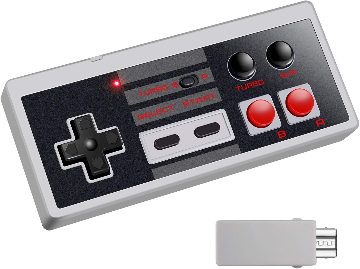 Ryhpez Wireless Controller for NES Classic - Rechargeable Gamapad with Receiver Turbo Switch, Compatible for Nintendo NES Classic Mini Edition Gaming System Joystick