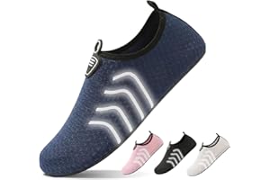 CAOARA Water Shoes with Reflective, Beach Swim Shoes Lightweight Barefoot Aqua Quick Dry Breathable Swim for Women Men Surfin