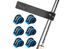 pullther fishing E03 Adjustable Fishing Rod Straps,Spinning Rods and Fly Rods,Fishing Rod Ties for Casting Rods