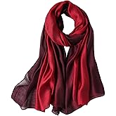 WINCESS.YU Women Gradient Scarf Long Shawls and Wraps Fashion Plain Pashmina Formal Scarf