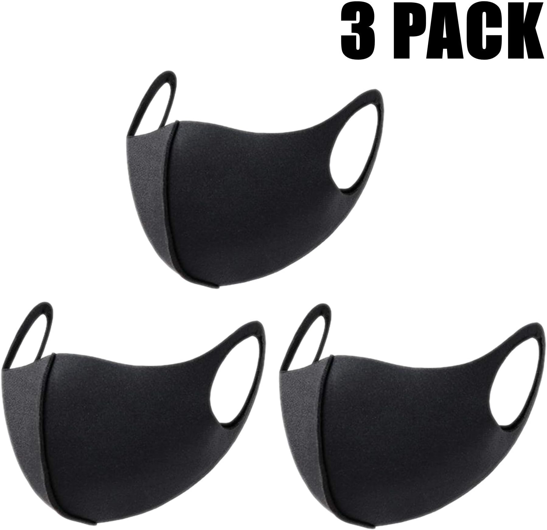 Fatxi 3 Pack Fashion Protective Face Masks, Unisex Dust Mouth Masks, Washable, Reusable Masks for Outdoor