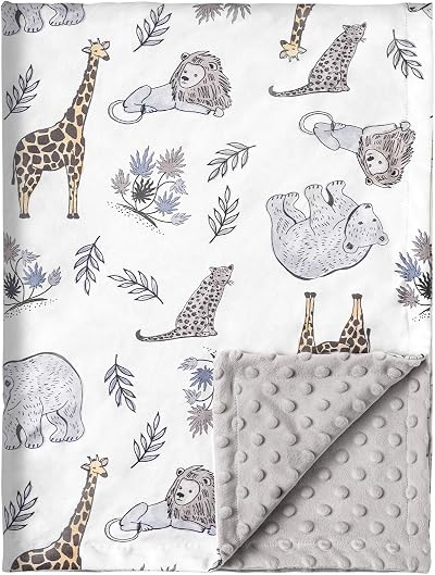 Soarwg Kids Baby Blanket 75x100cm OEKO-TEX Dotted Back Lion