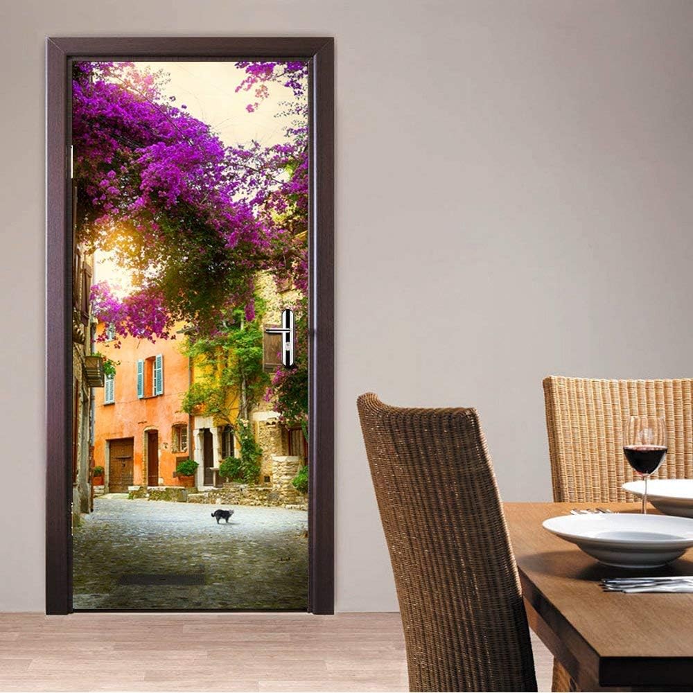Wallflexi Door Spring Garden Home Decoration Wall Art Murals Decals Living Room Nursery Restaurant Hotel Café Office Décor Removable Self-Adhesive Stickers - Image 3