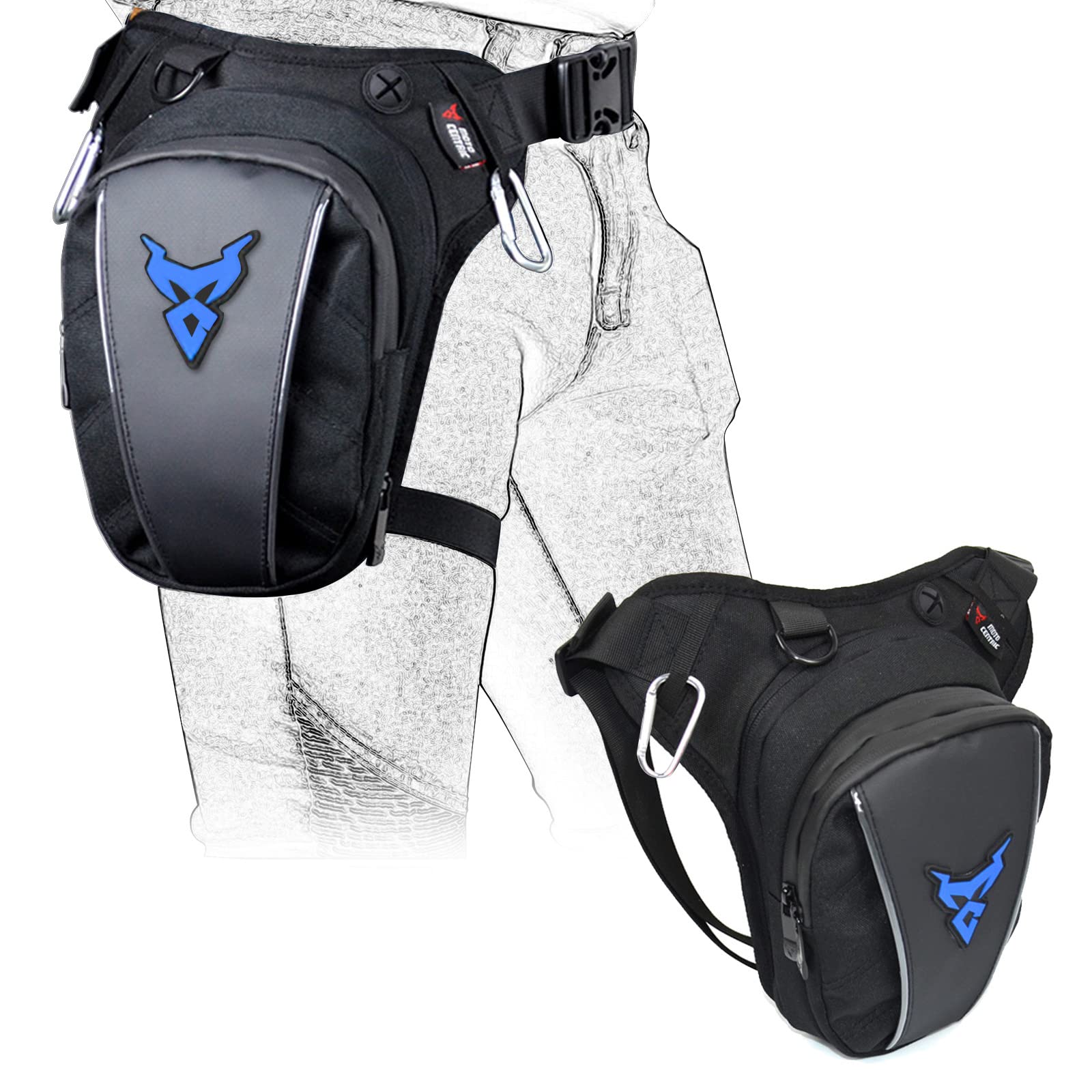 MIGHTYDUTY Leg Bag Motorcycle Thigh Waist Fanny Pack Drop Leg Bag for Men Women Cycling Riding Travel Outdoors Motorbike Blue