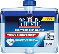 Finish Dishwasher Cleaner Liquid, Deep Cleans Hidden Grease & Limescale, Fights Odors & Maintains Performance, 3 Month Supply