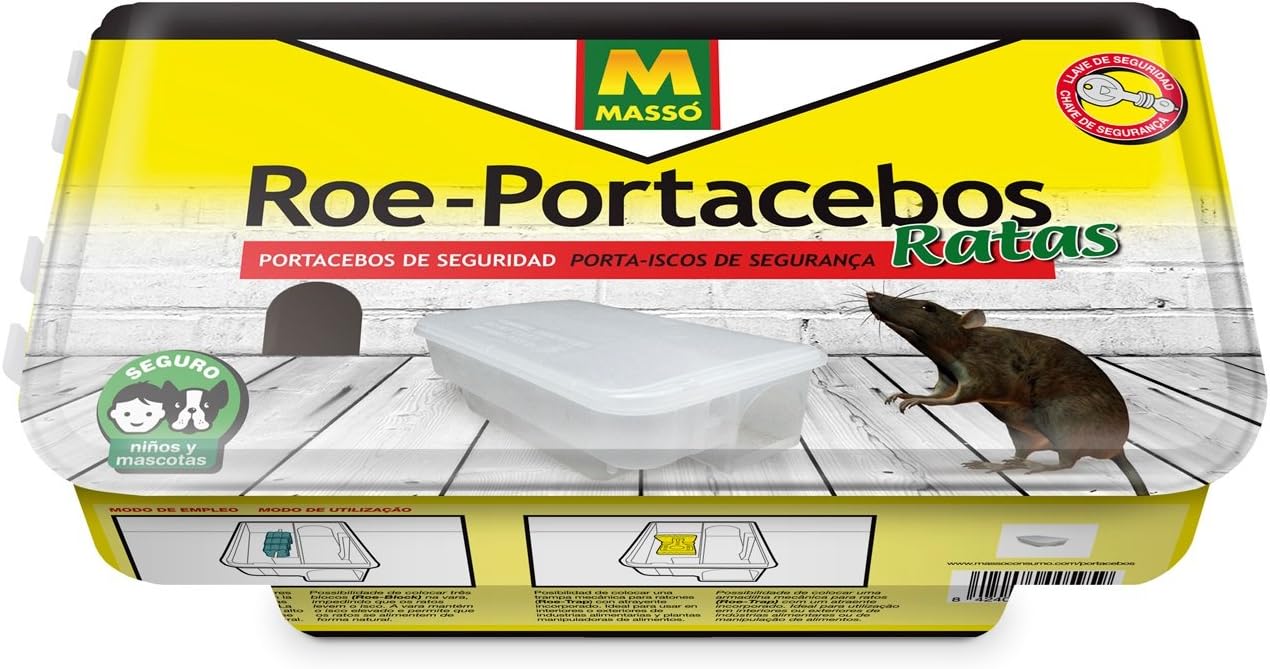 Roe 231318 Portacebos Ratas, Transparente, 23x12.2x7.3 cm: Amazon.es: Jardín