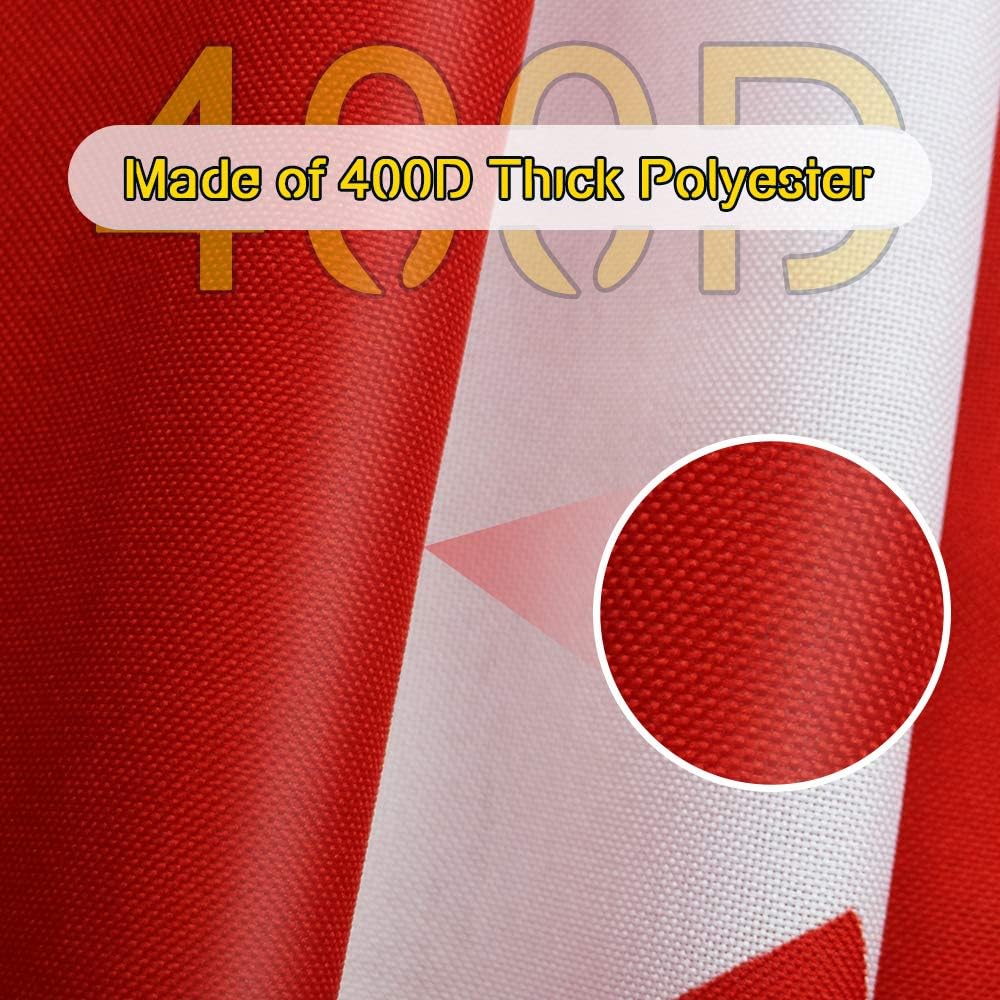 Canada Flag - 400D Polyester Premium Quality - Canadian Supporter Fans Decoration Flag 5ftx3ft/150 x 90cm - Image 4