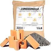 11 lb Castable Refractory Cement Mix 3200&deg;F &ndash; Fireplace, Oven, Forge | Just add Water; Build &amp; Repair Mortar. Rock-hard set, no heat cracking. For fireplaces, flues, Pizza, Kiln, wood-stove liners
