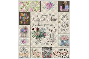 LIVIN' ILLUSION to My Daughter in Law Quilt Pattern Blanket 5 Sizes Birthday Customized Teen Girl Gifts Kids Graduation Gifts All Season for Bed Soft Warm Blanket（US Queen 80"×90"(200cm×230cm)）