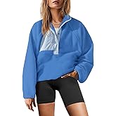 Yanekop Womens Fuzzy Fleece Pullover Sherpa Sweatshirt Long Sleeve Button Down Sweater Winter Fleece Jacket with Pockets